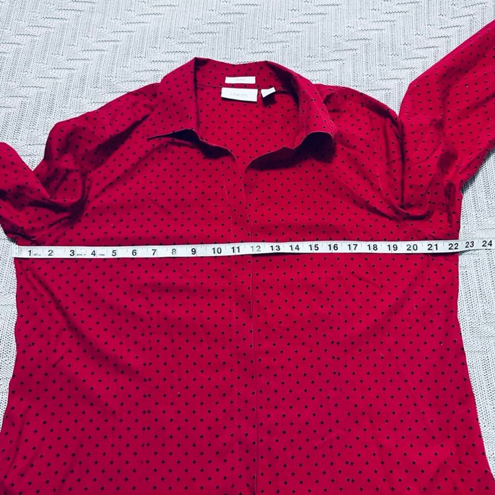 Chico's Red Polka Dot Button Down - image 4